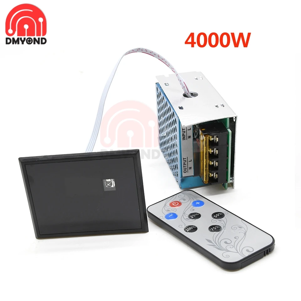 4KW 4000W 220V AC SCR regulátor napätia regulátora výkonového regulátora REGULÁTOR STRECE S RADER s elektronickým digitálnym displejom Intelligent
