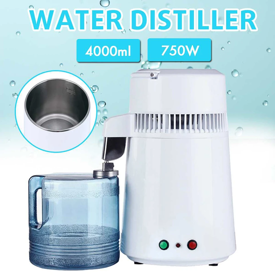 4L Pure Water Distiller Purant Container 750 W Nerezová vodná filtra Destilovaná voda 110-240V
