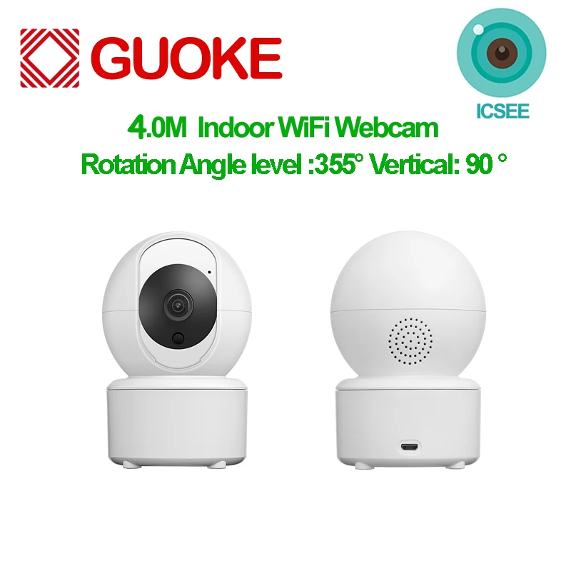 4MP WiFi Baby Monitor Mini Indoor CCTV Smart WebCam AI Tracking Audio Night Vise