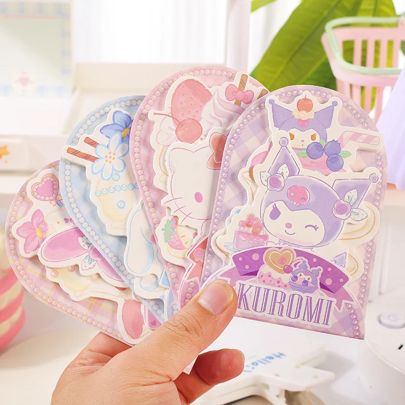 4pack/veľa Sanrio Melody Kuromi Cinnamoroll Memo Pad Sticky Notes Stationery Label Label Planner Sticker Post School Supplies