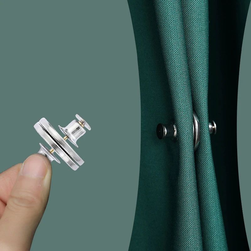 4Pair curtain Magnetické gombíky Odnímateľný záclon Oprava sponky Upevňovača zabraňujte obrazovku nastavenia svetla Zatvorte pracku na magnet