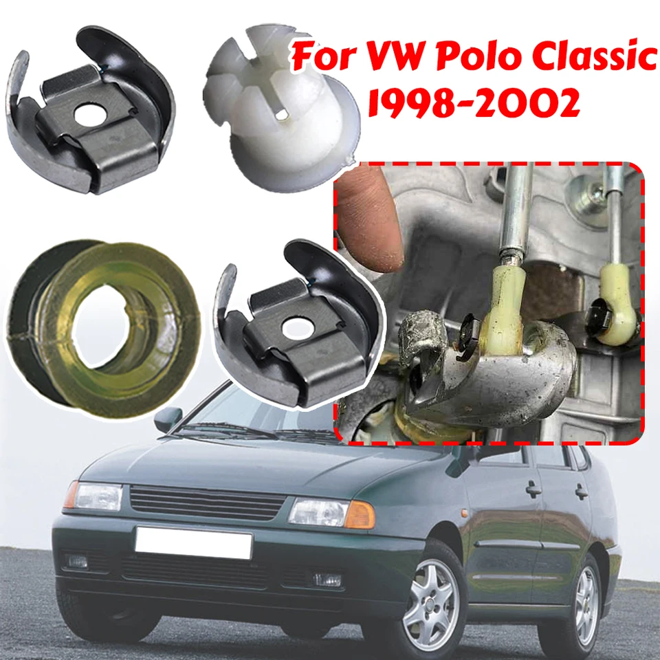 4pc manuálna rada prevodovky s radosťou páky káblovej páky na opravu klipov pre VW Polo Classic Derby 1998 1999 2000 2001 2002 2003 náhradné diely