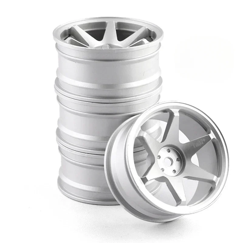 4pcs 1/10 RC na cestách driftového závodného vozidla 52 mm kovové kolesá kolesa pre Tamiya Kyosho HSP HPI Sakura TRXS, Titanium A