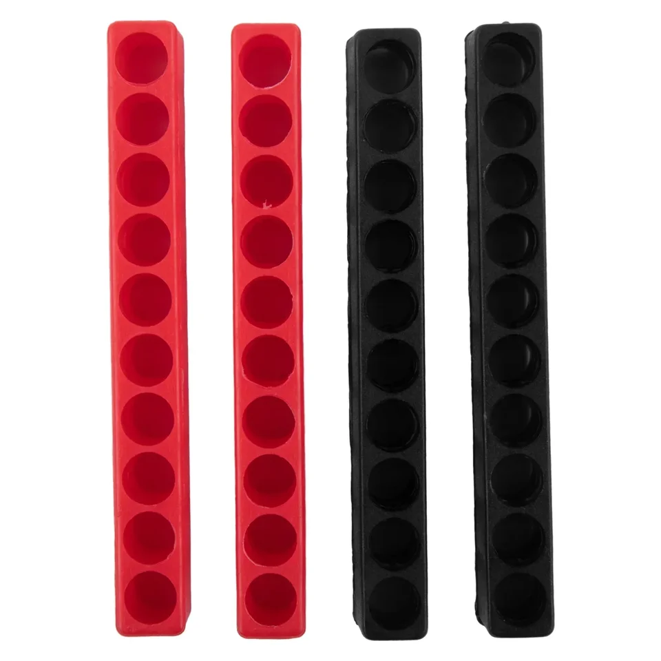 4pcs 10 hier skrutkovača bit držiak na skladovanie mäkkých gumových organizátor 1/4 palca hex hex skrutkovač hlava vŕtačka bit stojan ručný náradie