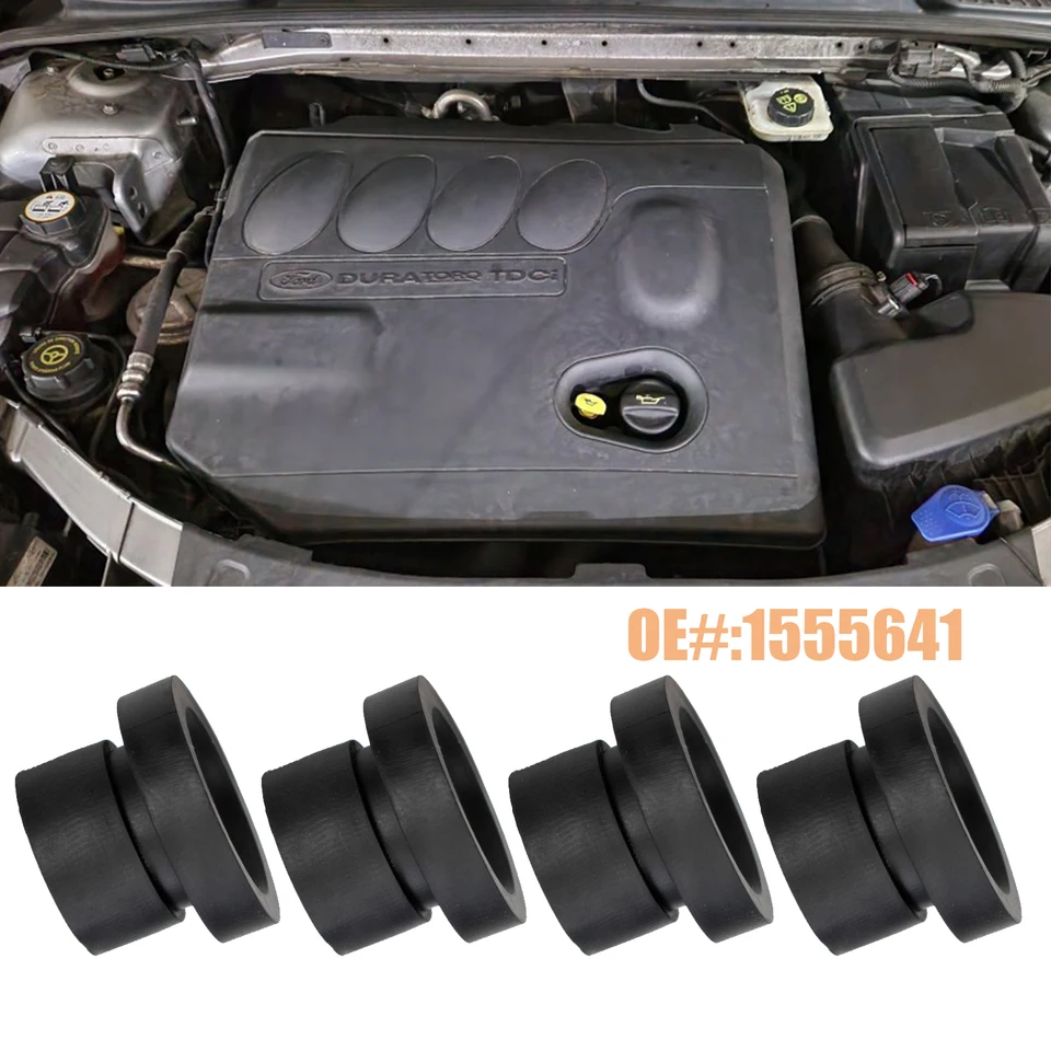 4pcs 2.0 TDCI Diesel Motor Top Motor Cover Cover Grommet Gumber Buffer Mount Zátka pre PEUGEOT 407