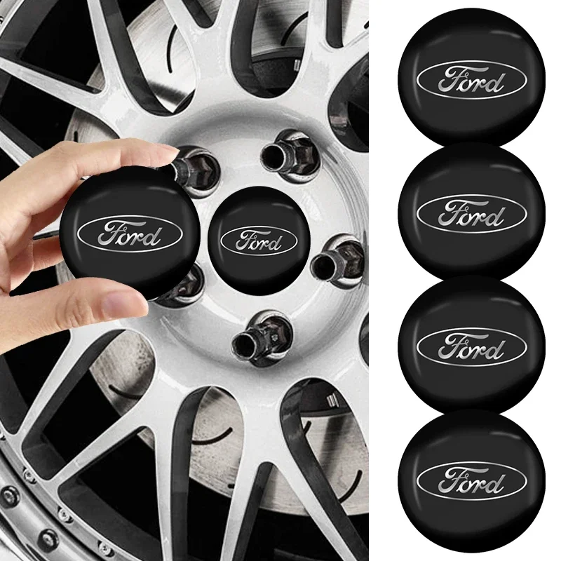 4pcs 56 mm nálepky na logo auta Automatické automobilové kolesá Centrum Caps Caps pre Ford Fiesta Ecosport Escort Focus 1 Focus 3 Focus 2 Style
