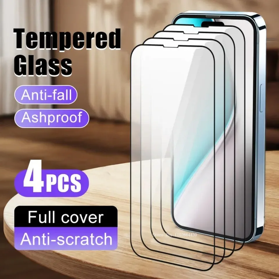 4pcs Anti-Drop Screent Protector pre iPhone 16 Plus 15 14 Pro Max 13 12 Mini smartphone pre iPhone 11 x xr xs chránič obrazovky