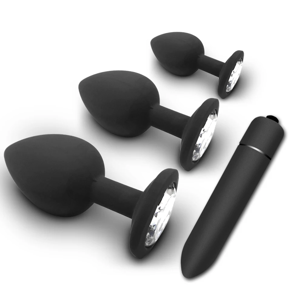 4pcs análny zástrčka plužba pre ženy pre ženy gay silikónový silikón mini análny hračka erotická guľka vibrátor Anal sex hračky pre dospelých 18
