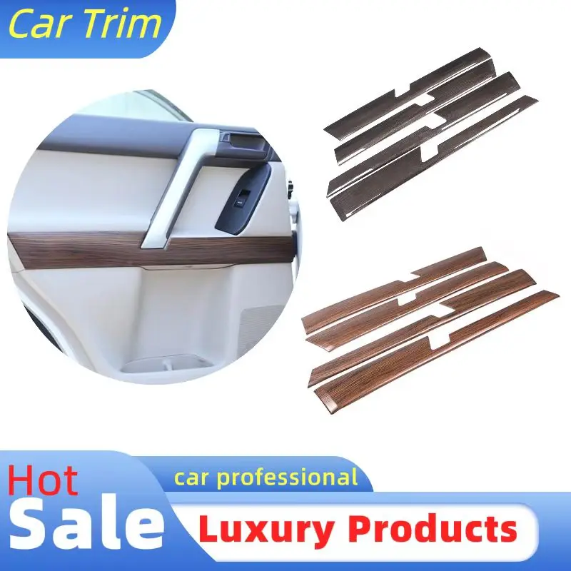 4pcs borovicové drevené zrno abs automobil Interiérový dekoráciu panela pre panel pre Toyota Land Cruiser Prado FJ150 150 2010-2018 Príslušenstvo