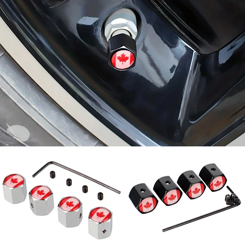 4PCS Canada Flag Car Wheel Color Pneuľke Caps pre Suzuki Swift SX4 S Cross Jimny Samurai Vitara XL Alto liana Ignis Grand Vitara