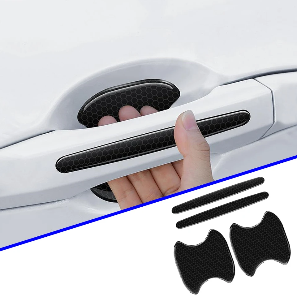 4pcs Car Bowl Dekoratívne ochranné nálepky na ochranu auta Ochrana Strip Strip Dvere proti škrabancom Automatické exteriérové ​​doplnky