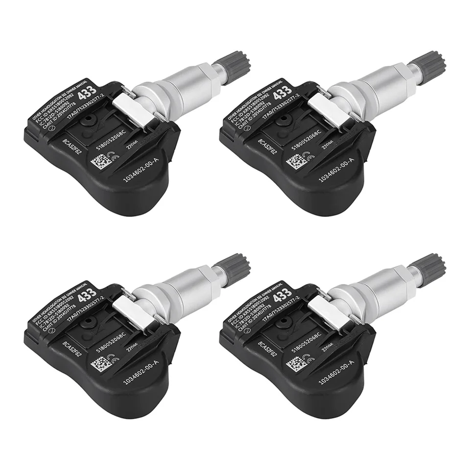 4pcs CAR TPMS senzorový snímač pneumatík 107481200B pre Tesla 3 2018-2020 S 2014 x 2016 Monitor tlaku v pneumatikách