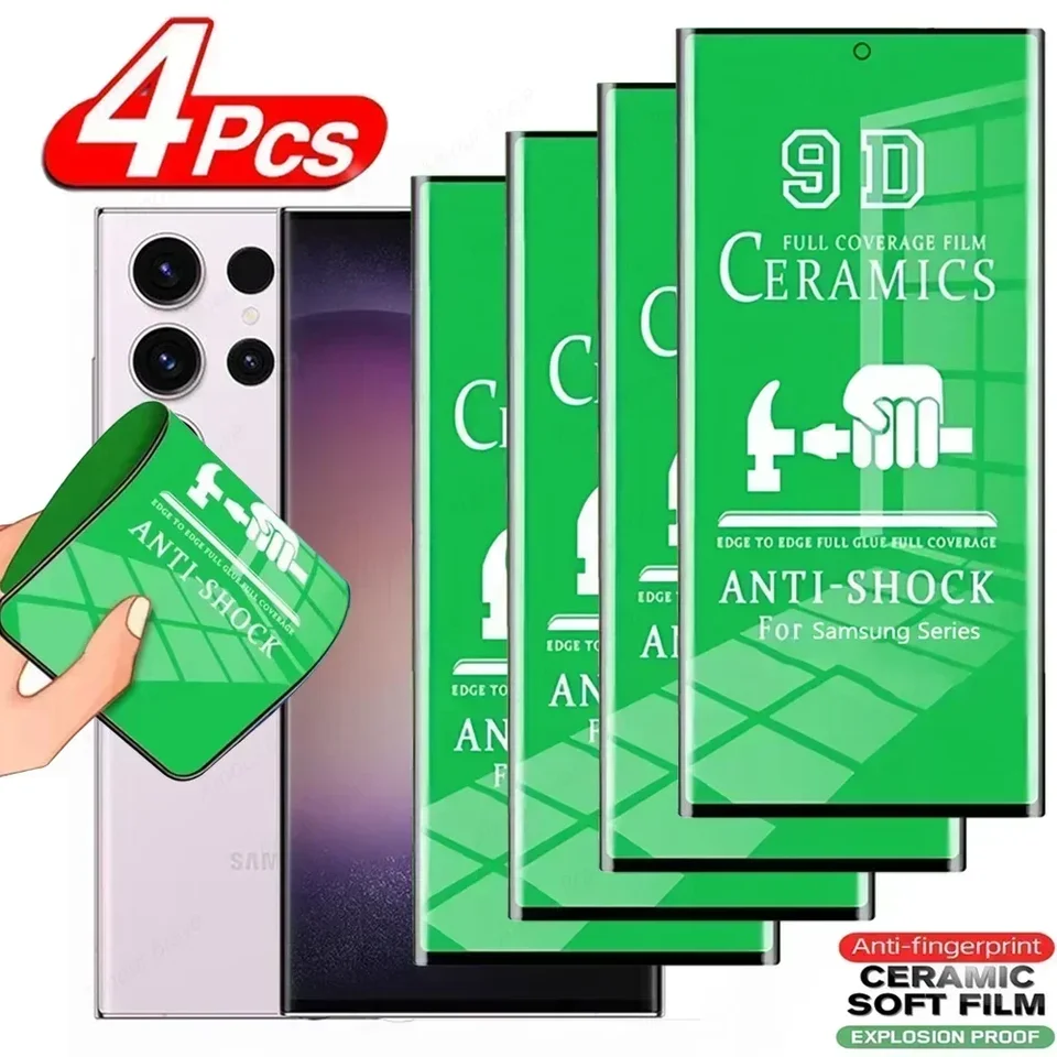 4pcs Ceramic Film Protector pre chránenie Samsung Galaxy S24 S23 Ultra S22 S21 S20 Fe S8 S9 S10 Plus poznámka 8 9 10 plus 20 Ultra Film