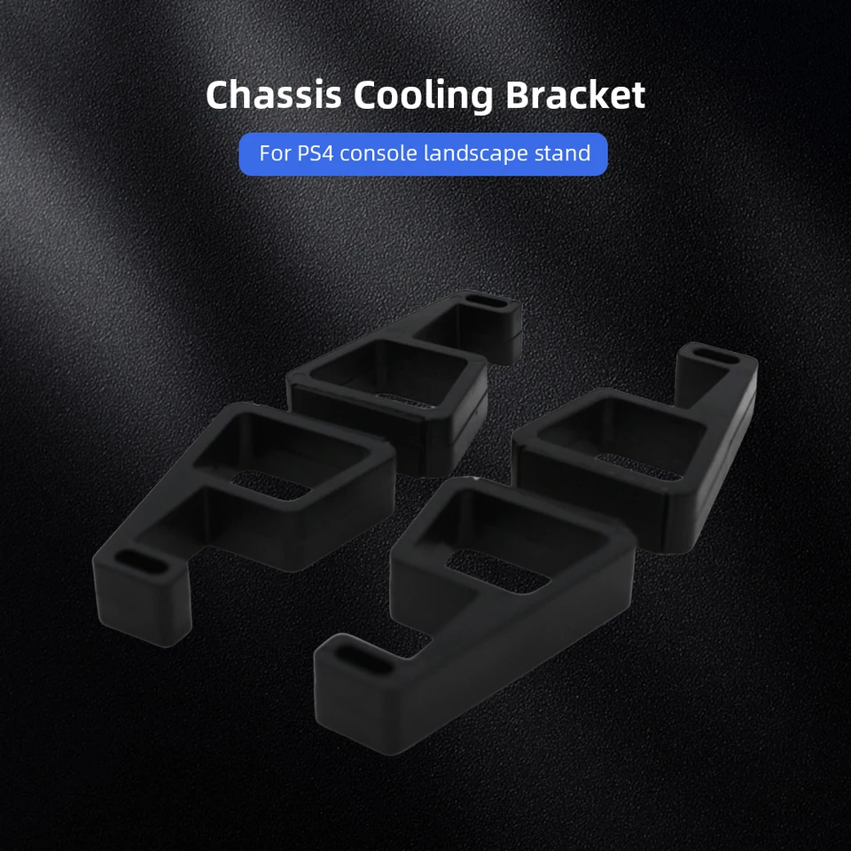 4pcs chladiace horizontálna verzia konzoly proti skĺznutiu chladiacich nôh Zvýšili stojany na nohy s plochým namontovaným príslušenstvom pre hernú konzolu PS4