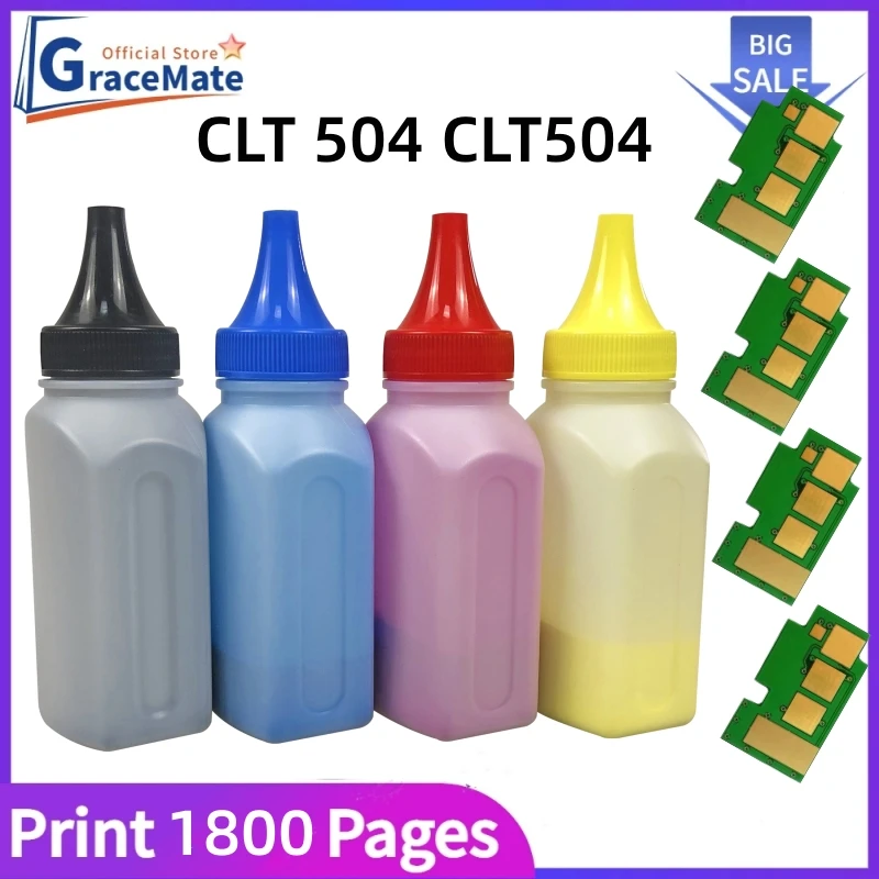 4PCS CLT-K504S CLT-504 Toner Powder Chip pre Samsung CLP-415N CLP-415NW CLX-4195 CLX-4195NCLP-475 SL-C1810W SL-C1860FW