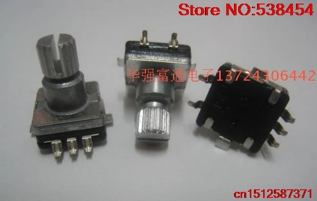 4pcs Encoder EC11 ľavý a pravý resetový prepínač otočného kódovania SMD Encoder s dĺžkou hriadeľa spínača 11 mm