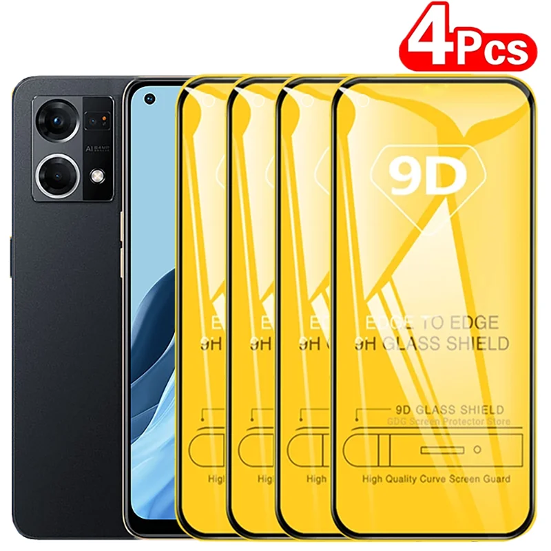 4pcs Full Cover Screen Protector pre Oppo Reno 7 8 6 5 9 Pro Plus 5G 7 Z 8 Lite 9D temperované sklo pre OPPO Nájdite X5 X3 Lite Glass