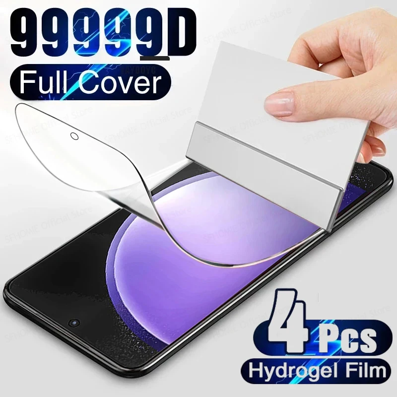 4pcs Full Hydrogel Film pre Samsung Galaxy S24 S23 S20 S21 S22 Ultra Plus Fe Note 20 9 10 Plus A51 A52 A53 A54 A54