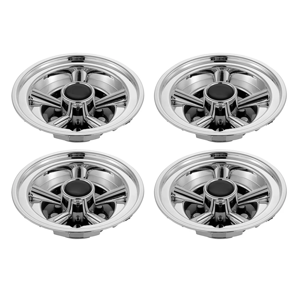 4PCS Golf Cart Cap Cap 8 palcov SS Chrome Golf Cart Covers Covers Leskiny koliesok kryty hubcaps pre klubový automobil golfový vozík 8 palcov