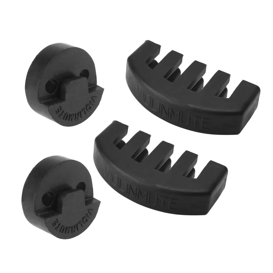 4pcs gumové husle husle Mute Husle Tuffler Suit Štvordielna sada 2ks pazúry štýl 2ks Round Tourte Vylepšenie ovládacieho prvku tónu Ide ideál