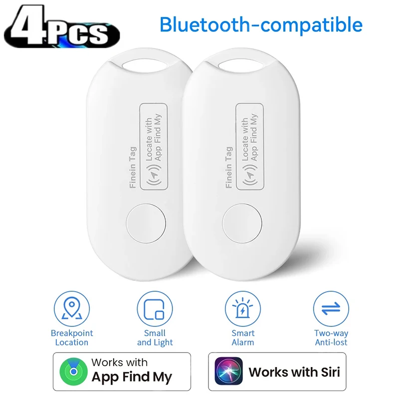 4pcs inteligentná značka Global Locator Mini GPS Tracker Práca s iOS Nájdite moju aplikáciu Local Lookator pre nálezbu pre kľúčové vozidlo pre domáce zvieratá batožiny