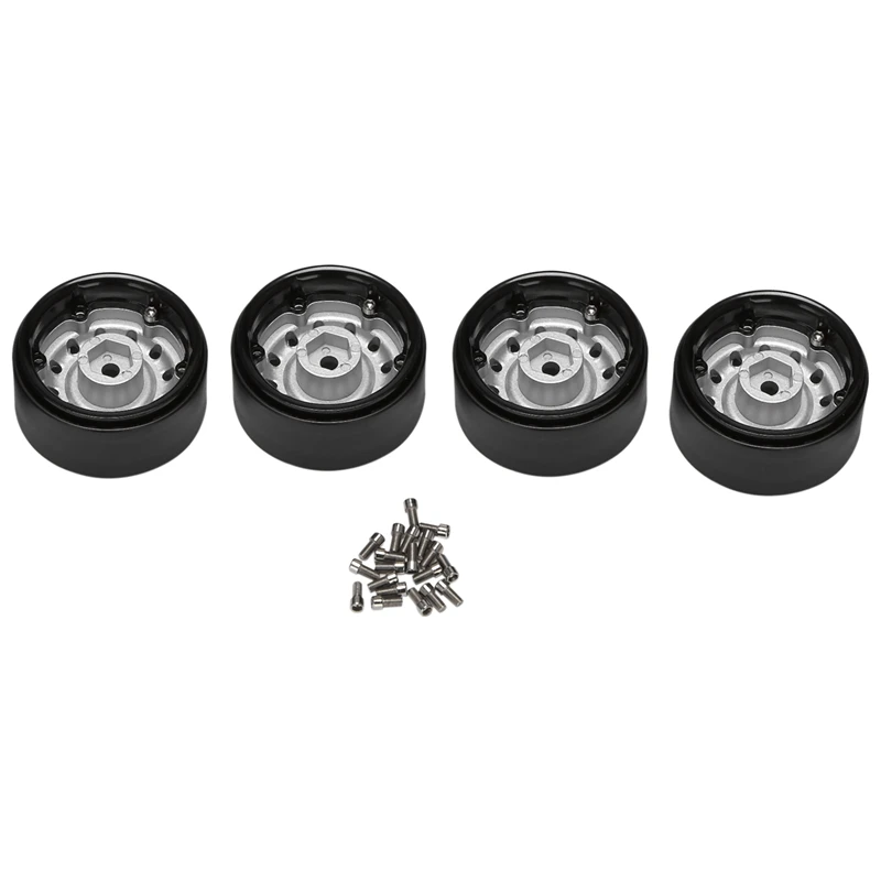 4pcs kov 1,9 palca koleso kolesa RIM pre 1/10 RC Crawler Axial SCX10 90046 TRAXXAS TRX4 RC4WD D90 D110 TF2 12 MALÝ HOL