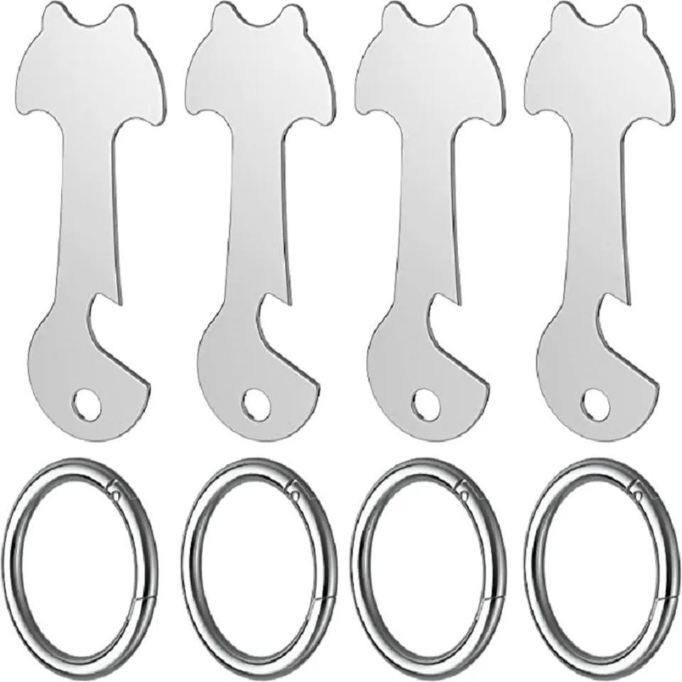 4pcs nákupné tokeny Tokens nákupný košík token coin kein keychain Trolley keyring hook odblokovanie uvoľňovac