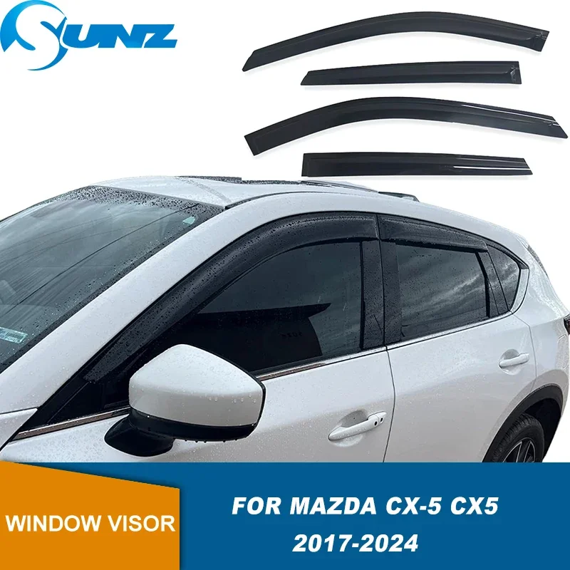 4PCS okenný ochranný štít pre dažď pre Mazda CX-5 CX5 2017 2018 2019 2020 2021 2022 2023 2024