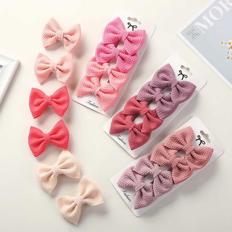 4pcs/set 7cm guľky na vlasy Clip Cover Case Bezpečnostné vlasové prvky Novonarodené dievčatko Slidné luky Hairgrips BB Barrettes Kórejské pokrývky hlavy