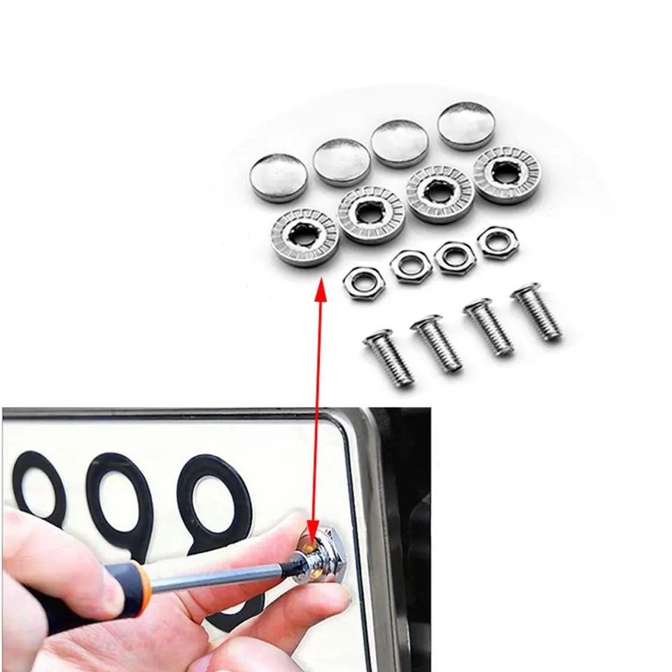 4pcs/set Chrome proti krádeži skrutiek skrutkovacia značka skrutiek pre skrutky pre skod Octavia Fabia Rapid Superb Kodiaq Citigo Yeti Ro