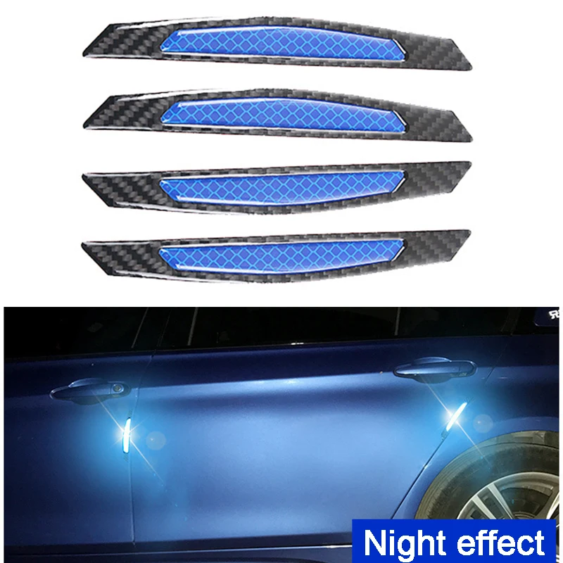 4pcs/set Reflexné výstražné dvere Varovanie Auto Výstraha Bezpečnosť Reflexný prúžok proti koňke Automobilové nálepky nálepky