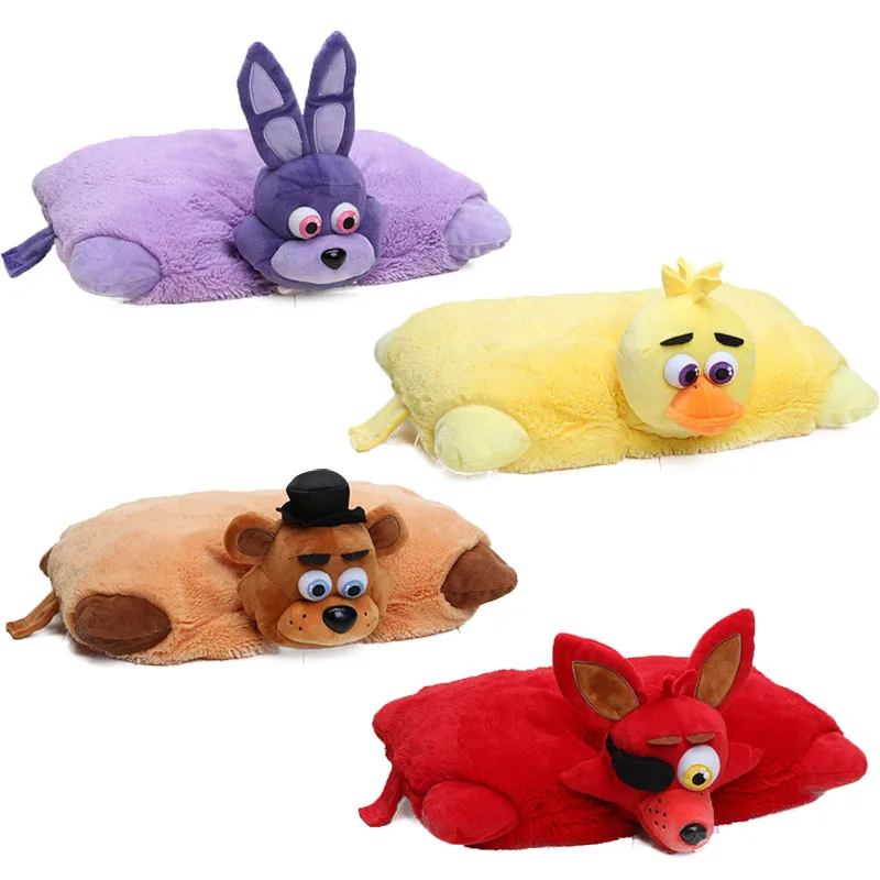 4pcs/set vankúš 43 cm*30 cm mangle Foxy Chica Bonnie Golden Freddy Fazbear Plys Hračky vankúš
