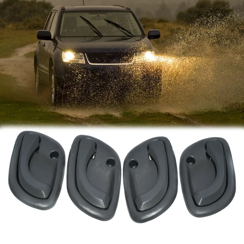 4pcs Vnútorné dvere kľučky predného zadného zadného zadného vľavo pre Suzuki Grand Vitara Gray 95-01 83130-60G01 83110-60G01