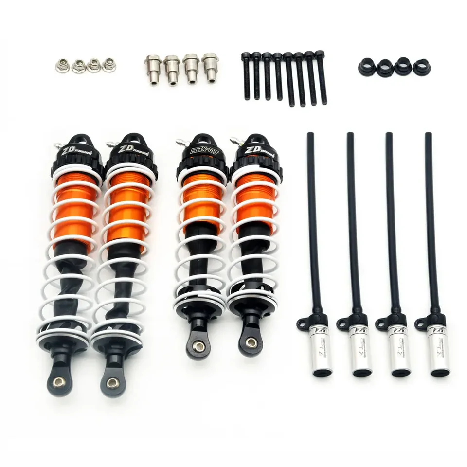 4pcs Zd závodné RC otrasy automobilov absorbovanie tlmiča pre 1/7 RC Losi Mojave DBX-07 Desert Buggy Kov kovové predné a zadné časti automobilov RC