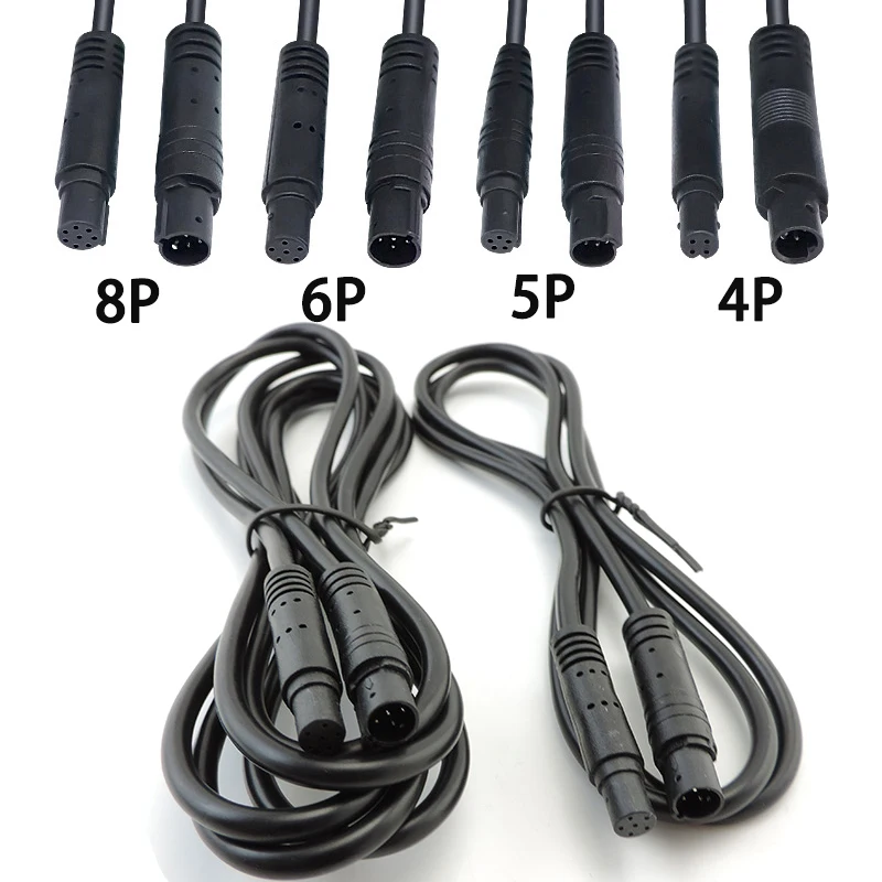 4pin 5pin 6pin 8pin muž samec k ženskému káblovému automobilu DVR predlžovacie konektory Káble HD Monitor Zadný výhľad vozidla Camera Fotoaparát M20