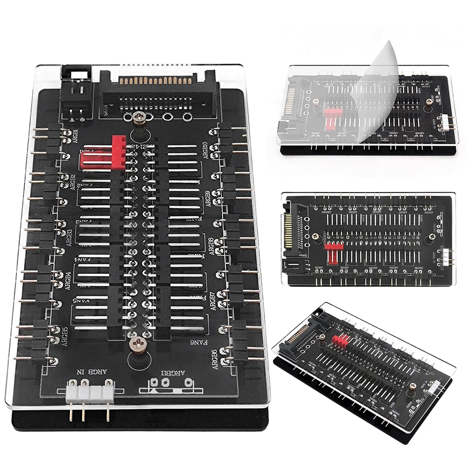 4pin PWM a 5V 3PIN ARGB PC RGB Fan Cooler 10/16 HUB ARGB a PWM HUB ARGB & PWM HUB 2-v-1 Rozširujúce box pre počítač stolného počítača