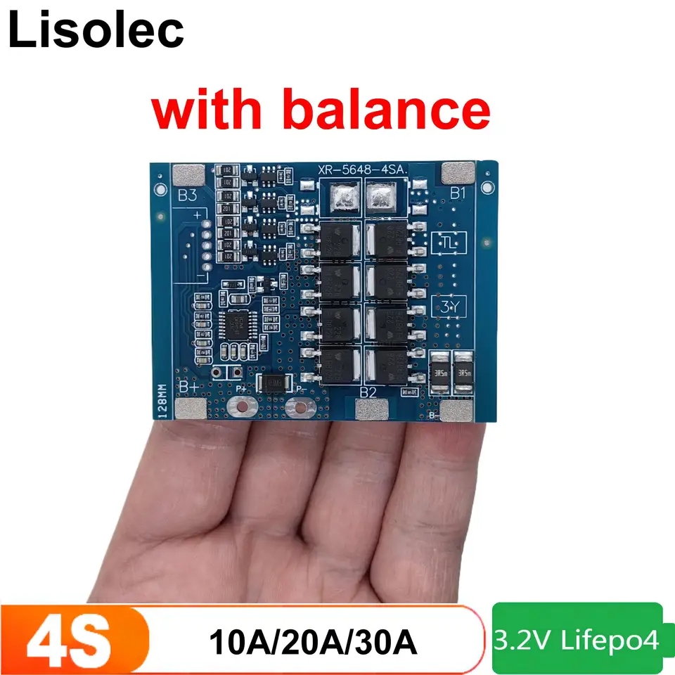 4S 12V LIFEPO4 BMS 10A 20A 30A s funkciou vyváženia pre 32650 32700 lítiumfosfátového batérie fosforečnanu 12V PCB PCB PCM