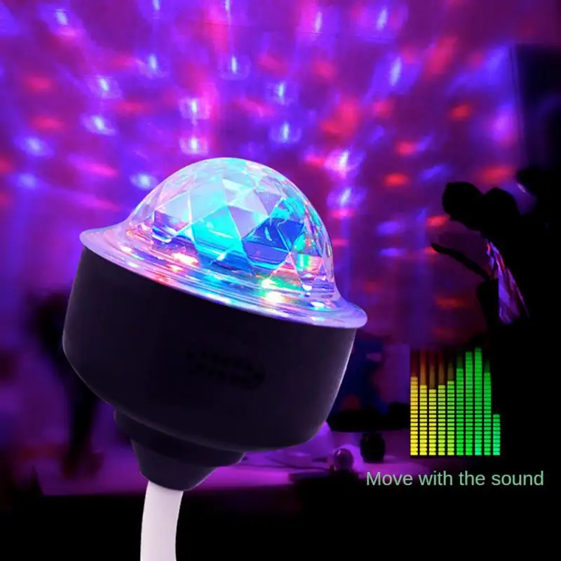 4W automatická rotujúca LED projekcia LED Light Laser Laser žiarovka zvukom ovládaná farebné svetlo mini vientiane guľová žiarovka žiarovka