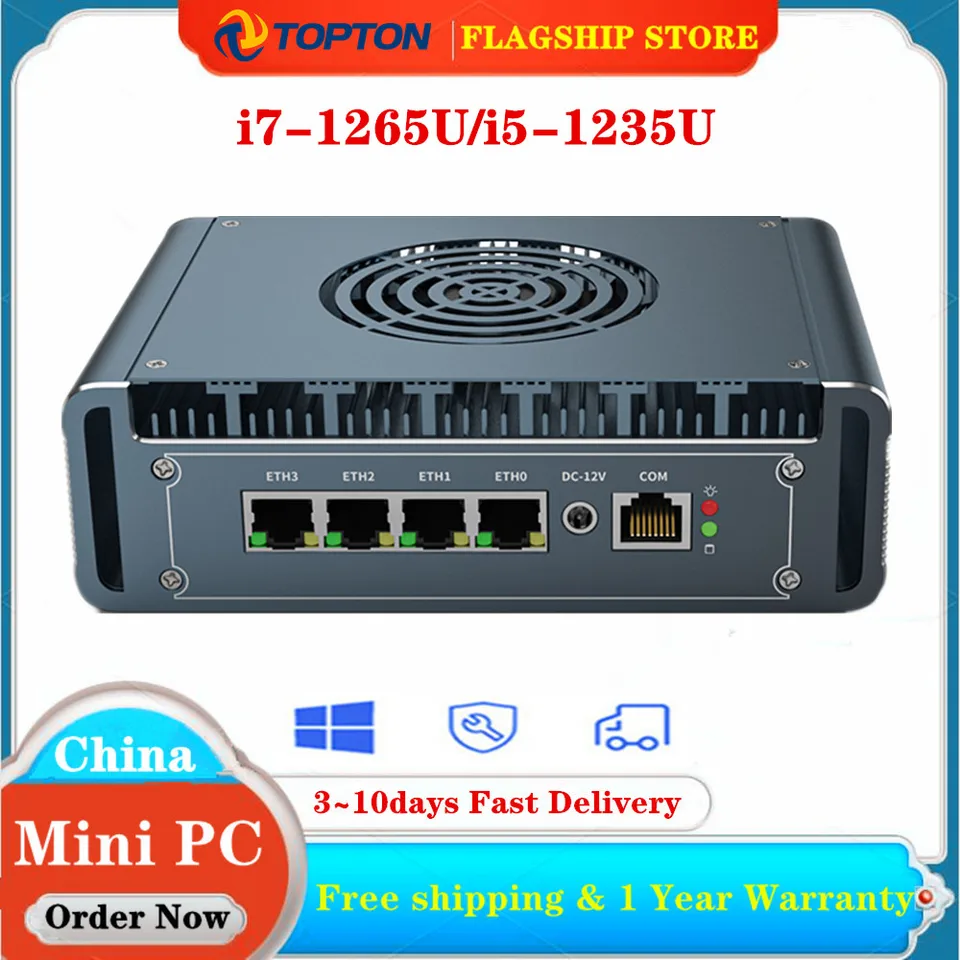 4x Intel I226 2,5G LAN 12. Gen Alder Laker Soft Router Core i7 i3 Pentium 8505 Proxmox VMS Server Computer Firewall Mini PC