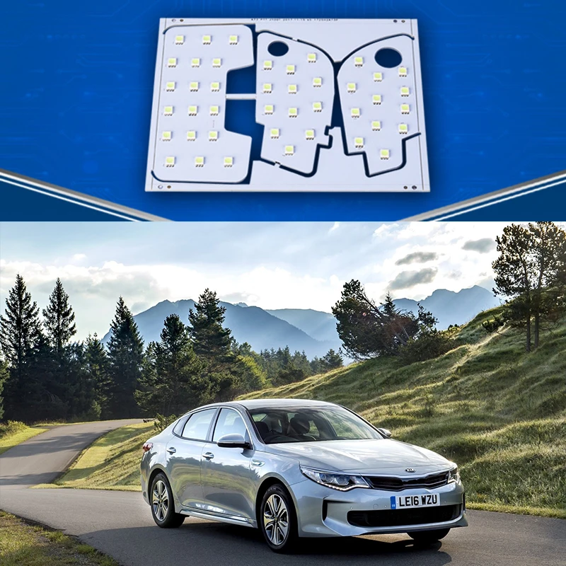 4x pre Kia Optima K5 TF JF Interiérové ​​svetlá Dome Map MAP ROOF LED žiarovky Čítanie LIGHT SVETLO KURS 6500K Autoru bieleho panela Aktualizácia LAMP