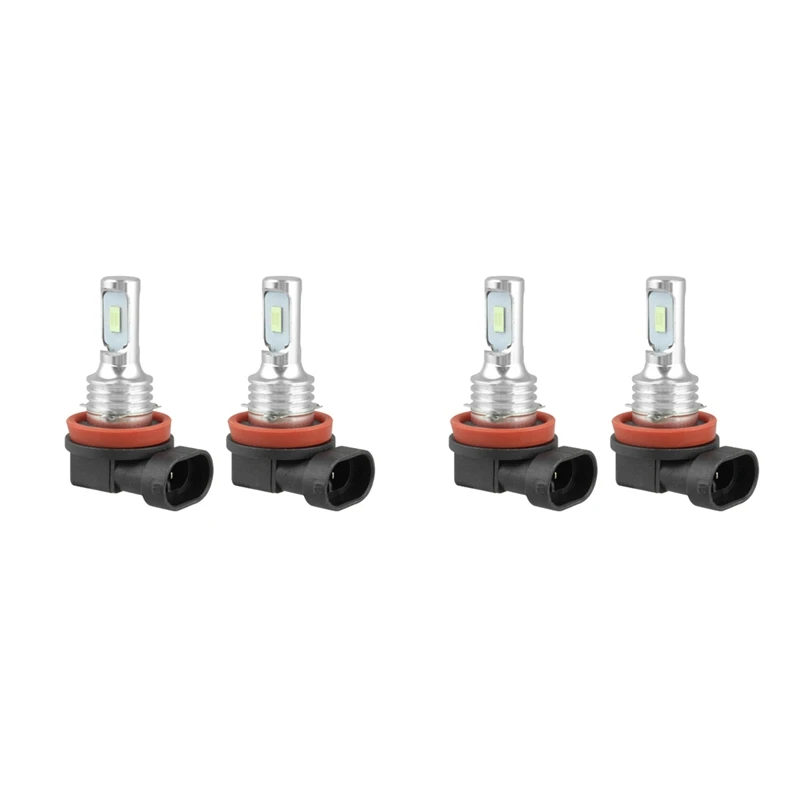 4x Super Bright H8 H9 H11 LED žiarovka LED svetlomet High/Low Wight Light 8000LM 8000K Ice Blue 80W