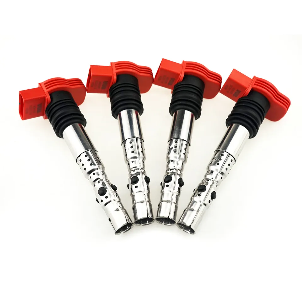 4x zapaľovacie cievky pre Audi A4 (8E2 B6) 3.0 2000-2005 B7 2004-2008 A6 C5 A8 4E2 4E8 2002-2010 06C905115A 06C905115B UF483 C1447