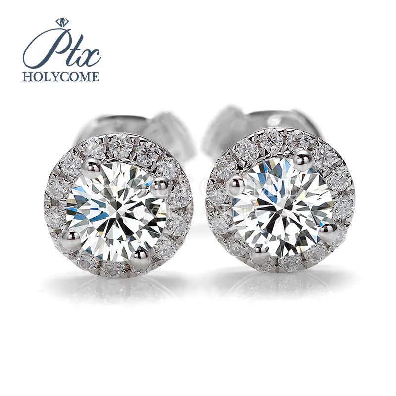 5,0 mm 6,5 mm 8,0 mm 1Pir Holycome Jewelry 925 Sterling Sliver náušnice 18k zlaté náušnice Stud náušnice
