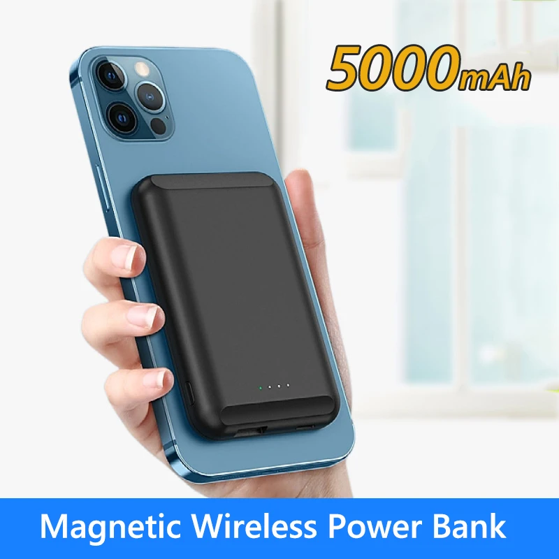 5 000 mAh magnetickej výkonovej banky Wireless Fast Beting External Battery Prenosná nabíjačka pre iPhone 15 14 13 12 Pro Mini PowerBank