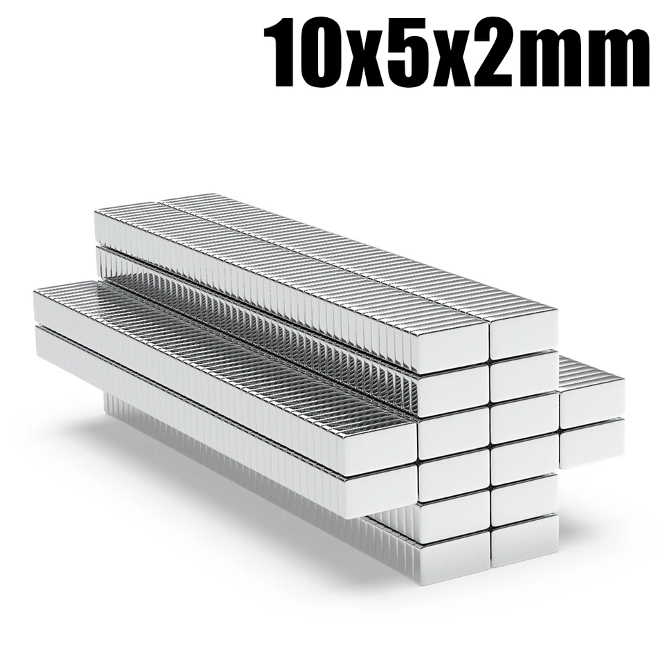 5/10/20/50/100ks N35 10x5x2 ndfeb Blok super silných silných trvalých magnetických imánov 10 mm x 5 mm x 2 mm neodymium magnet10*5*2