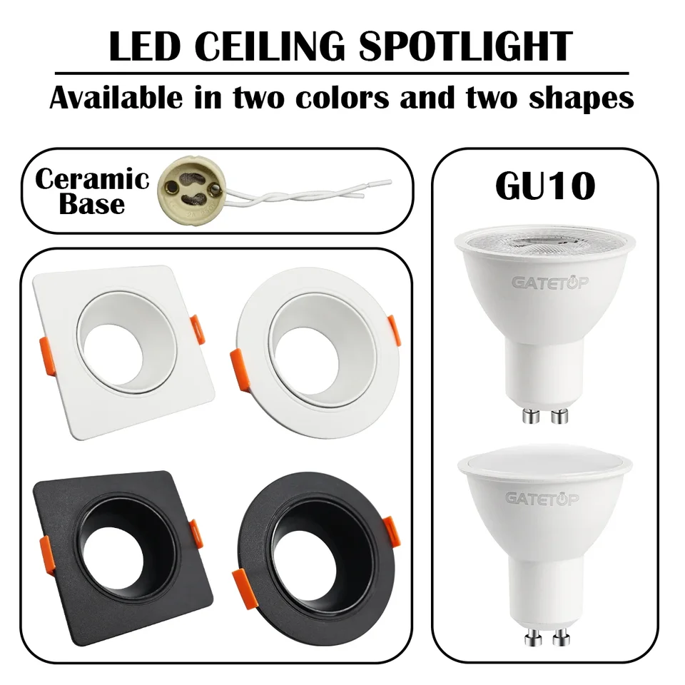 5/10/20ks GU10 AC220V 120V SPOT SPOT SPORGE 8W Energia úspory LED DOLEPLE UKLADOVÉ