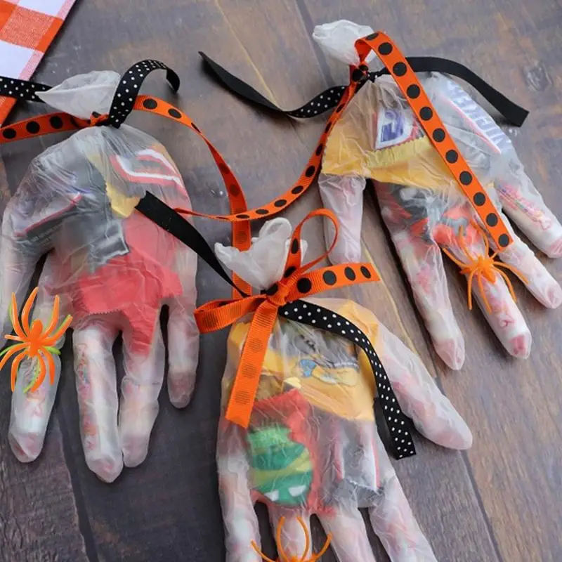 5/10/20ks Halloween Candy Tašky Tašky Fallery Kreatívne Halloween Candy Rukavice tašky Halloween Darčeky pre detské večierky