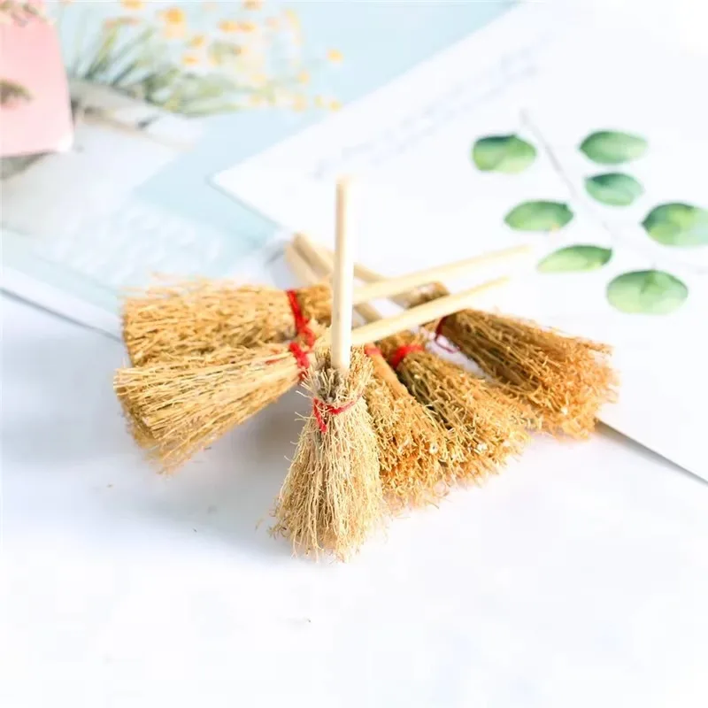 5/10 PCS Mini metla pre Halloween Party Decoration Costume Props Dollhouse Aždia