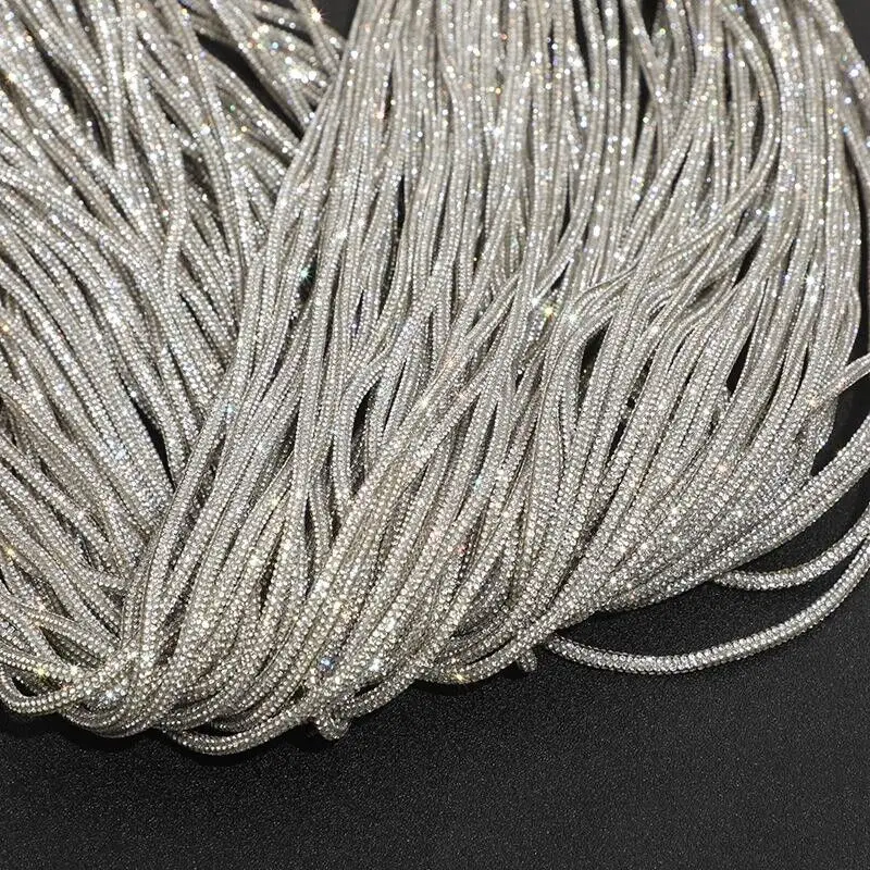 5/10 Yard Smbinestone Lany Lank Glitter 4 mm krištáľové trubica orezávanie DIY šperky Náramok Náramok náhrdelníka Shoelaces vrecko Decor Decor Decor