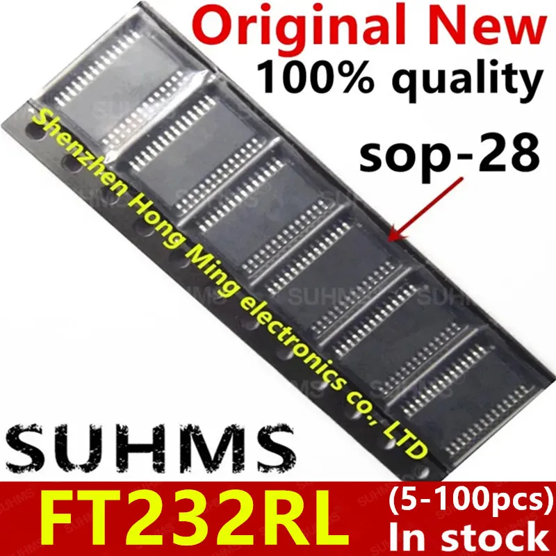 (5-100 kus) 100% nový FT232RL-Reel FT232RL FT232 SOP-28 Chipset
